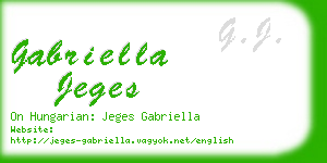 gabriella jeges business card